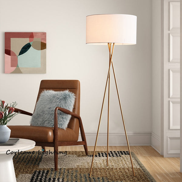 Brass LED Cagney Floor Lamp - 4 Seasons Home Gadgets