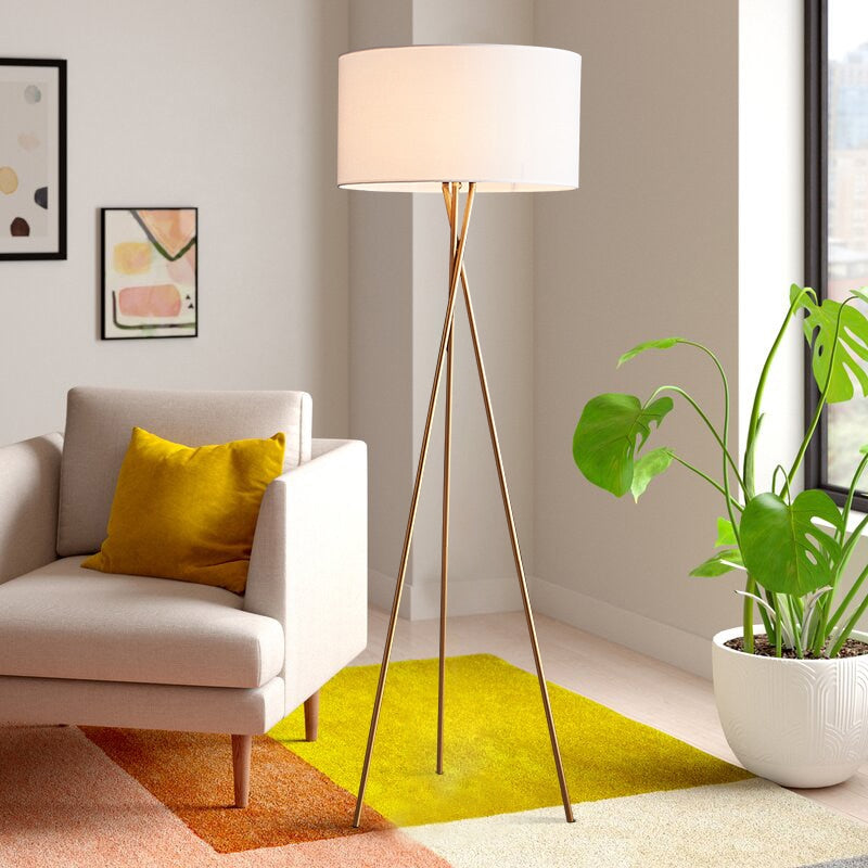 Brass LED Cagney Floor Lamp - 4 Seasons Home Gadgets