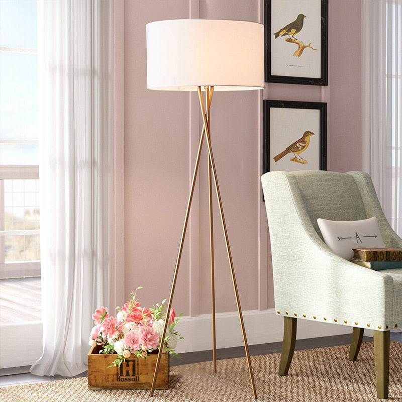 Brass LED Cagney Floor Lamp - 4 Seasons Home Gadgets