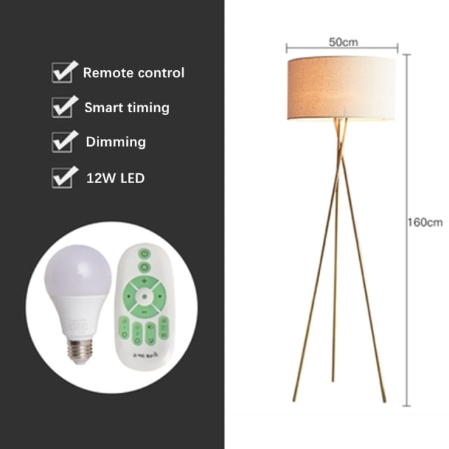 Brass LED Cagney Floor Lamp - 4 Seasons Home Gadgets