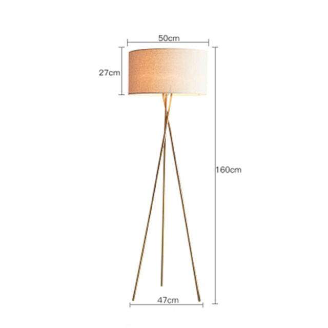 Brass LED Cagney Floor Lamp - 4 Seasons Home Gadgets