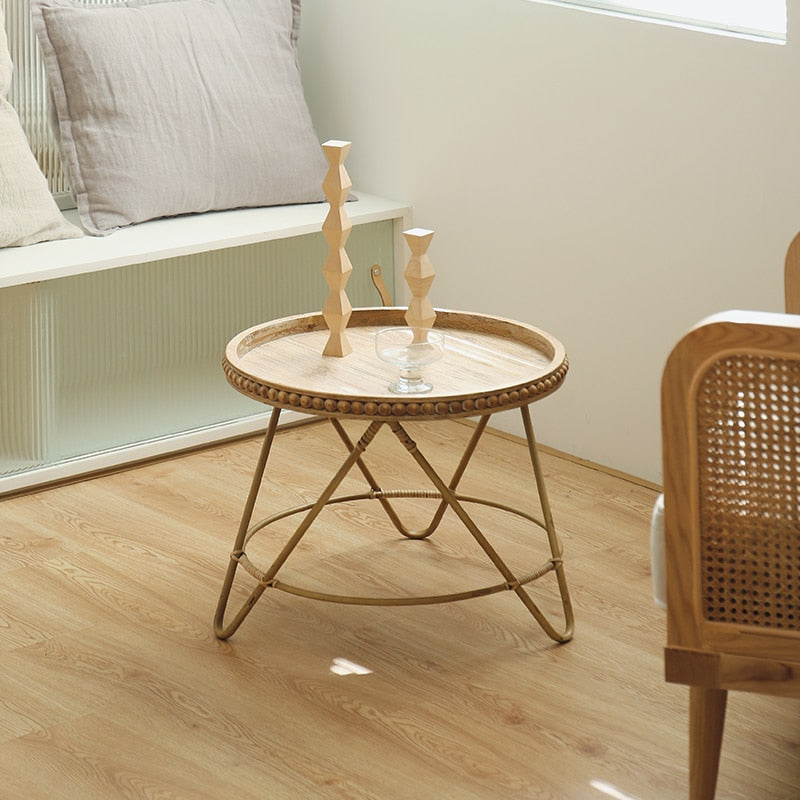 Wood & RattanTray table - 4 Seasons Home Gadgets