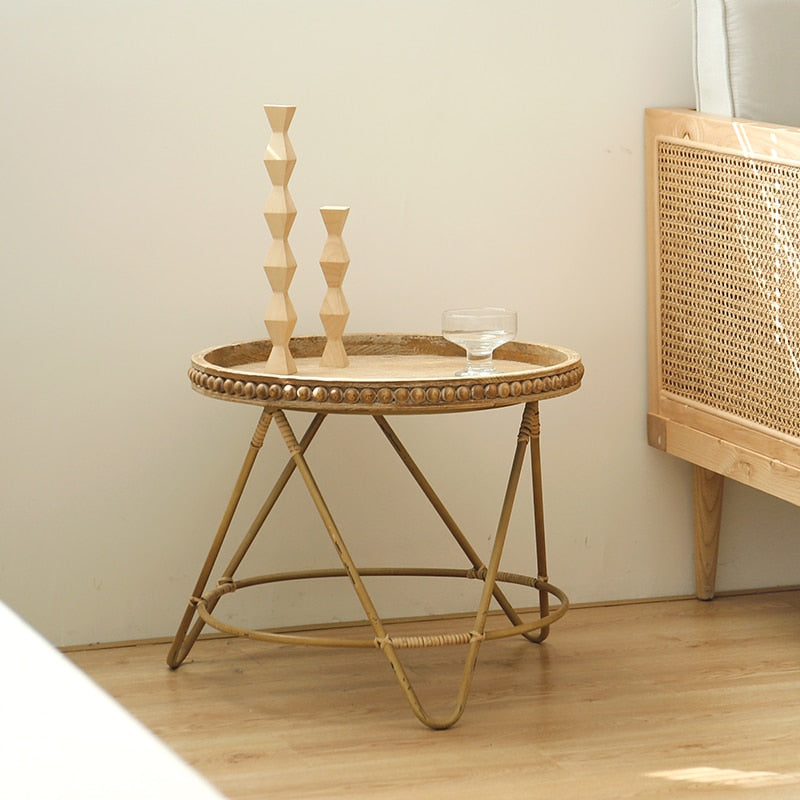 Wood & RattanTray table - 4 Seasons Home Gadgets