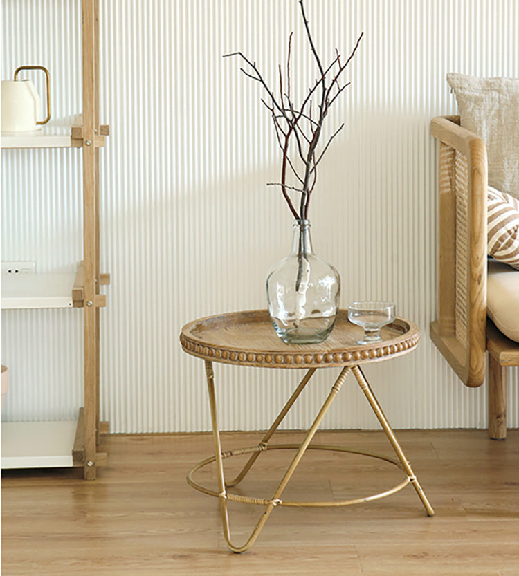 Wood & RattanTray table - 4 Seasons Home Gadgets