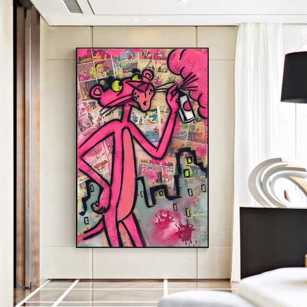 Graffiti Pink Cuadros Wall Art - 4 Seasons Home Gadgets