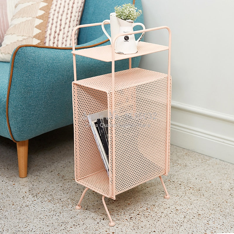 Metal End Table with Magazine Storage - 4 Seasons Home Gadgets