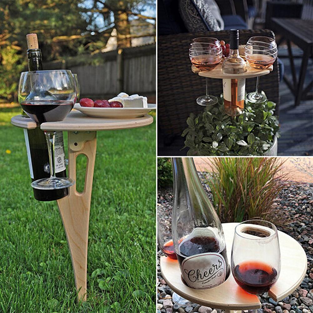 Outdoor Folding Wine Table - 4 Seasons Home Gadgets