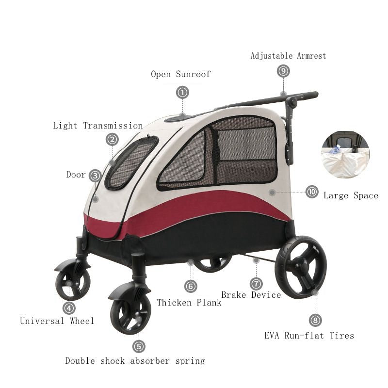 Pet Stroller For Big Dogs - 4 Seasons Home Gadgets