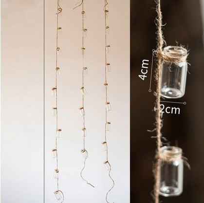 Rustic Rope Glass Hanging Planter Sets - 4 Seasons Home Gadgets