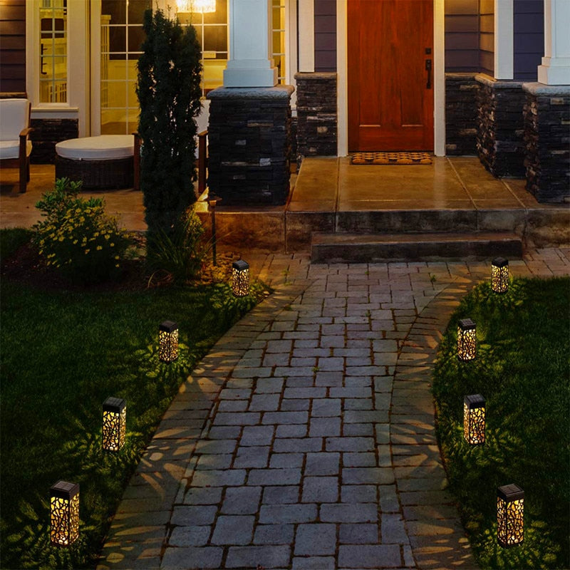 Black Solar LED Pathway Lights - 4 Seasons Home Gadgets