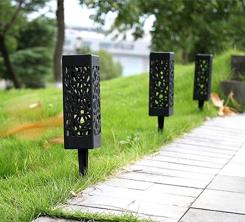 Black Solar LED Pathway Lights - 4 Seasons Home Gadgets