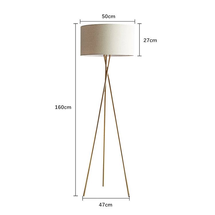 Brass LED Cagney Floor Lamp - 4 Seasons Home Gadgets