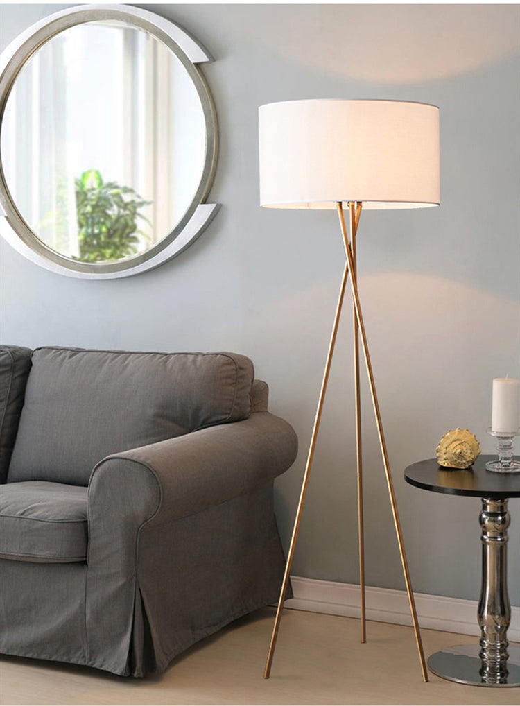 Brass LED Cagney Floor Lamp - 4 Seasons Home Gadgets