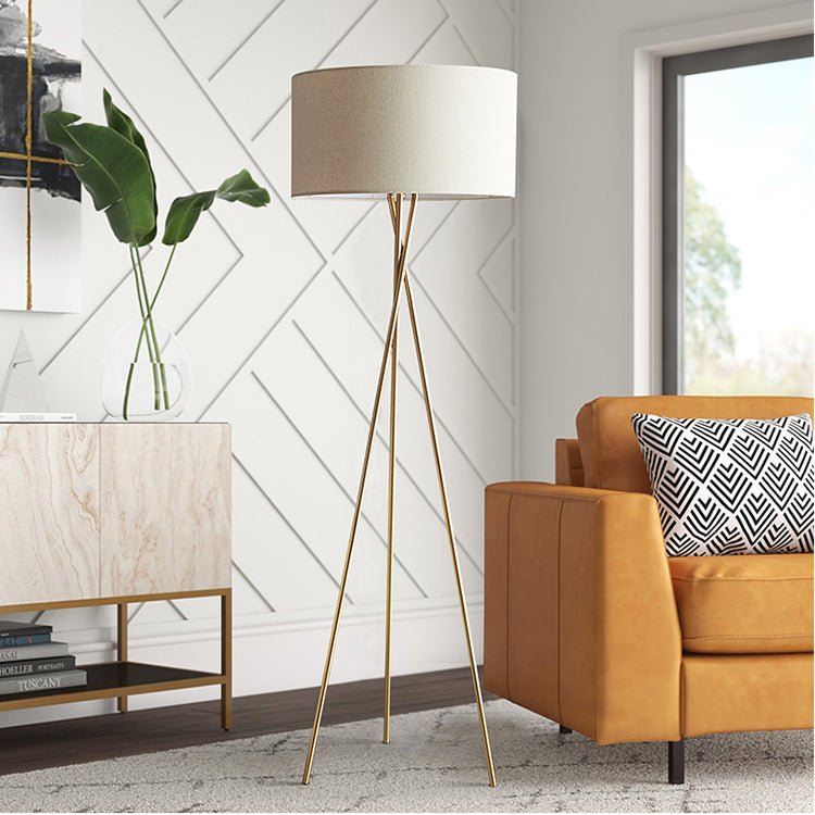 Brass LED Cagney Floor Lamp - 4 Seasons Home Gadgets