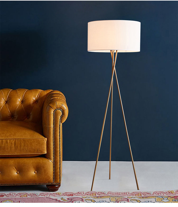 Brass LED Cagney Floor Lamp - 4 Seasons Home Gadgets