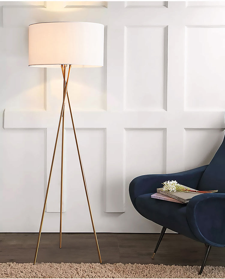 Brass LED Cagney Floor Lamp - 4 Seasons Home Gadgets