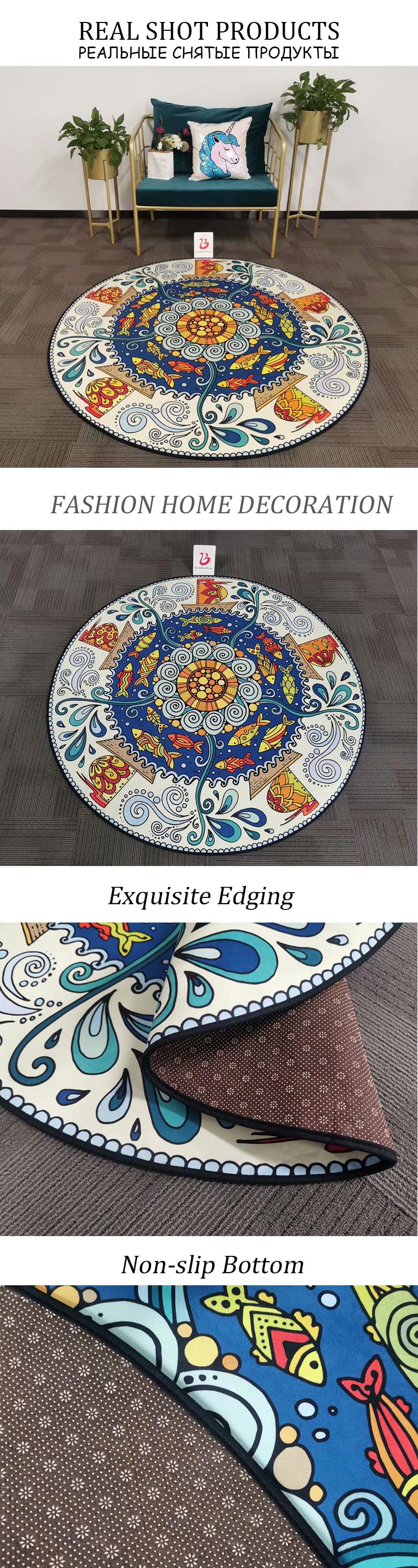 Mandala Palette Rug - 4 Seasons Home Gadgets