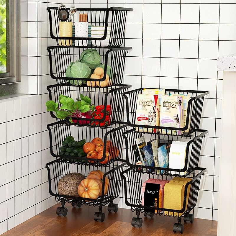 Metal Baskets Rack - 4 Seasons Home Gadgets