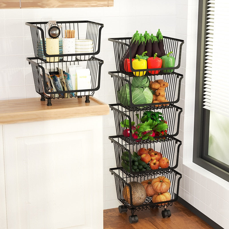 Metal Baskets Rack - 4 Seasons Home Gadgets