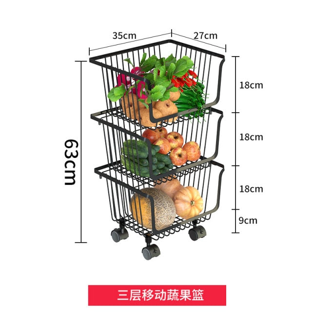 Metal Baskets Rack - 4 Seasons Home Gadgets