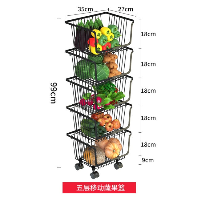 Metal Baskets Rack - 4 Seasons Home Gadgets