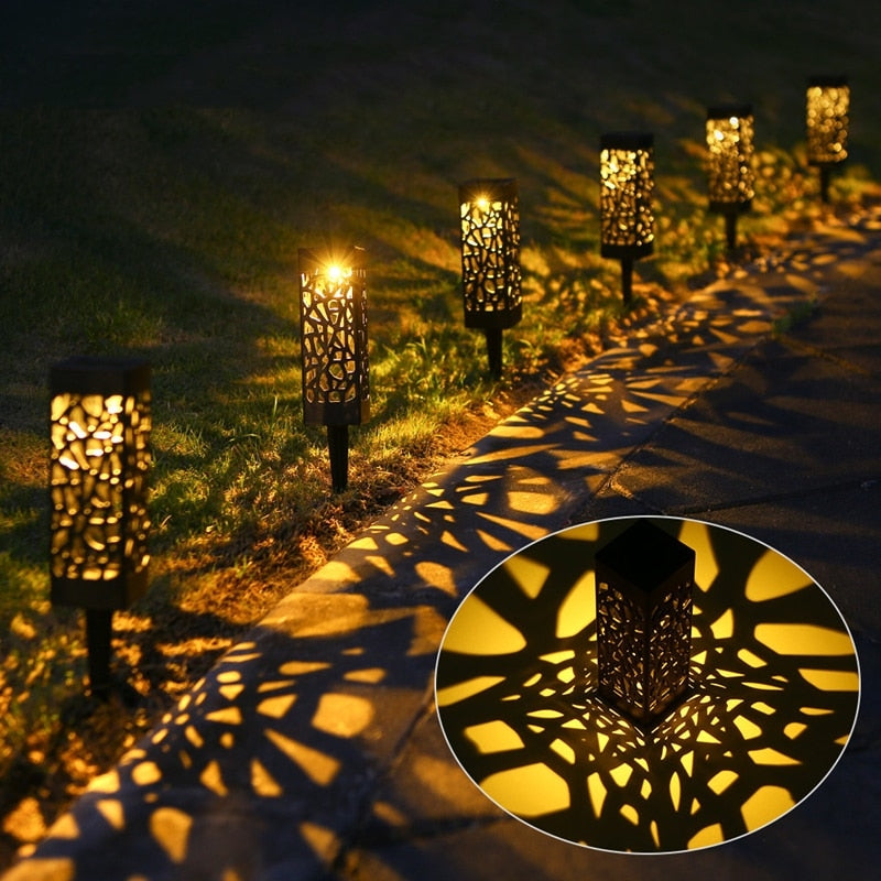 Black Solar LED Pathway Lights - 4 Seasons Home Gadgets