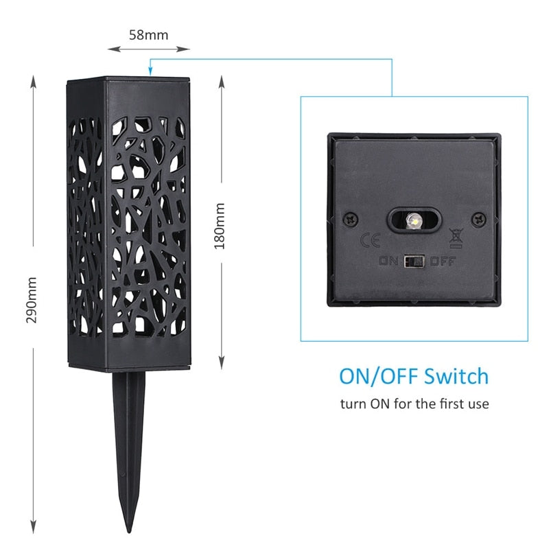 Black Solar LED Pathway Lights - 4 Seasons Home Gadgets