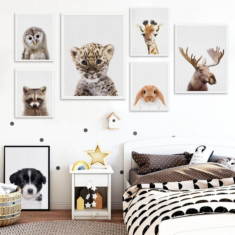 Wild Life In The Snow Wall Art Set - 4 Seasons Home Gadgets