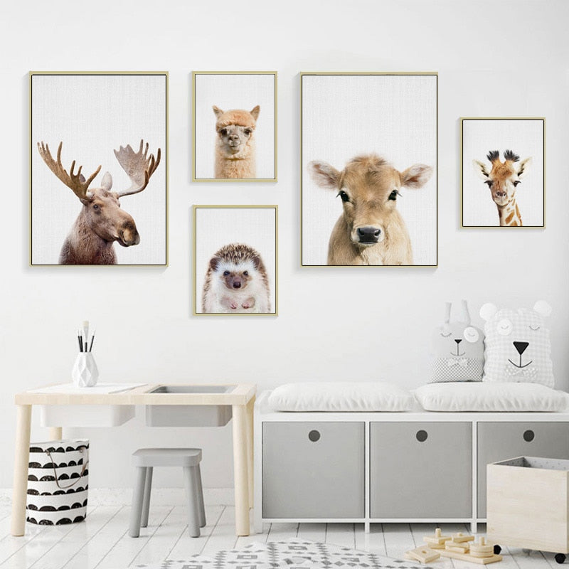 Wild Life In The Snow Wall Art Set - 4 Seasons Home Gadgets