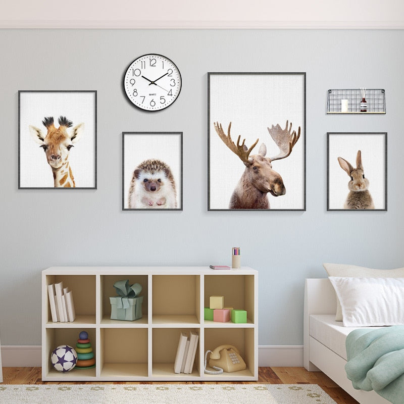 Wild Life In The Snow Wall Art Set - 4 Seasons Home Gadgets