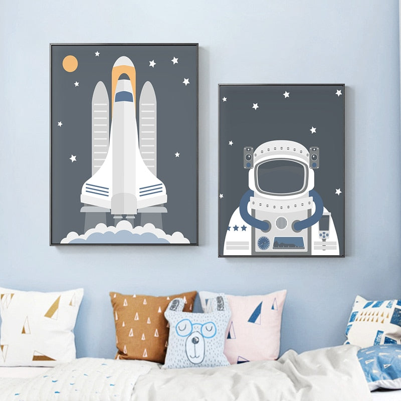 Astronaut Reach For The Stars Wall Art - 4 Seasons Home Gadgets