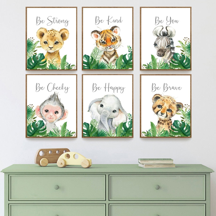 Safari Positive Vibes Wall Art - 4 Seasons Home Gadgets