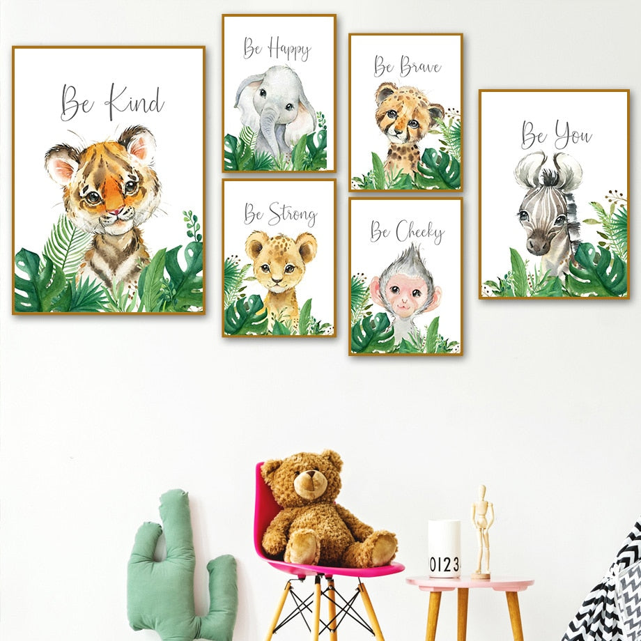 Safari Positive Vibes Wall Art - 4 Seasons Home Gadgets