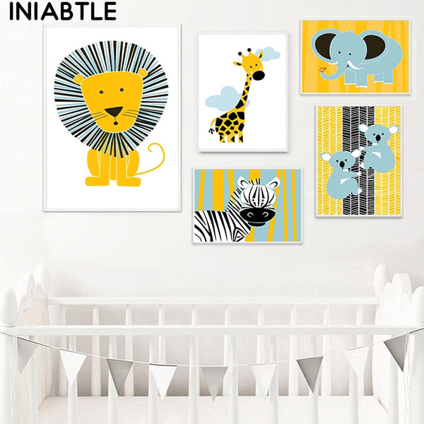 Yellow Safari Wall Art - 4 Seasons Home Gadgets