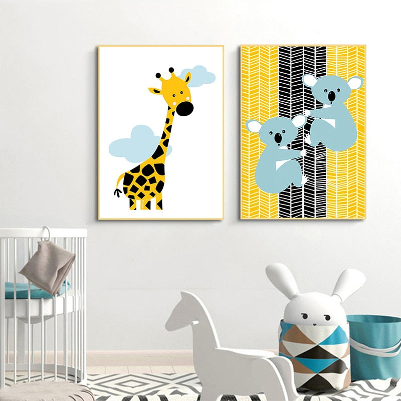 Yellow Safari Wall Art - 4 Seasons Home Gadgets