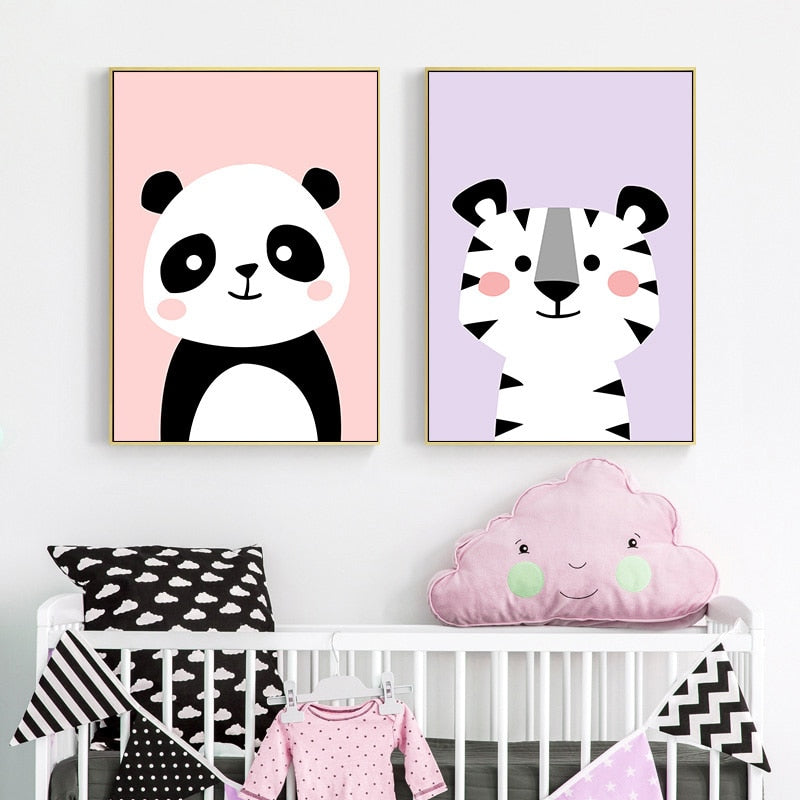 Pastel Colors Animal Portraits Set - 4 Seasons Home Gadgets