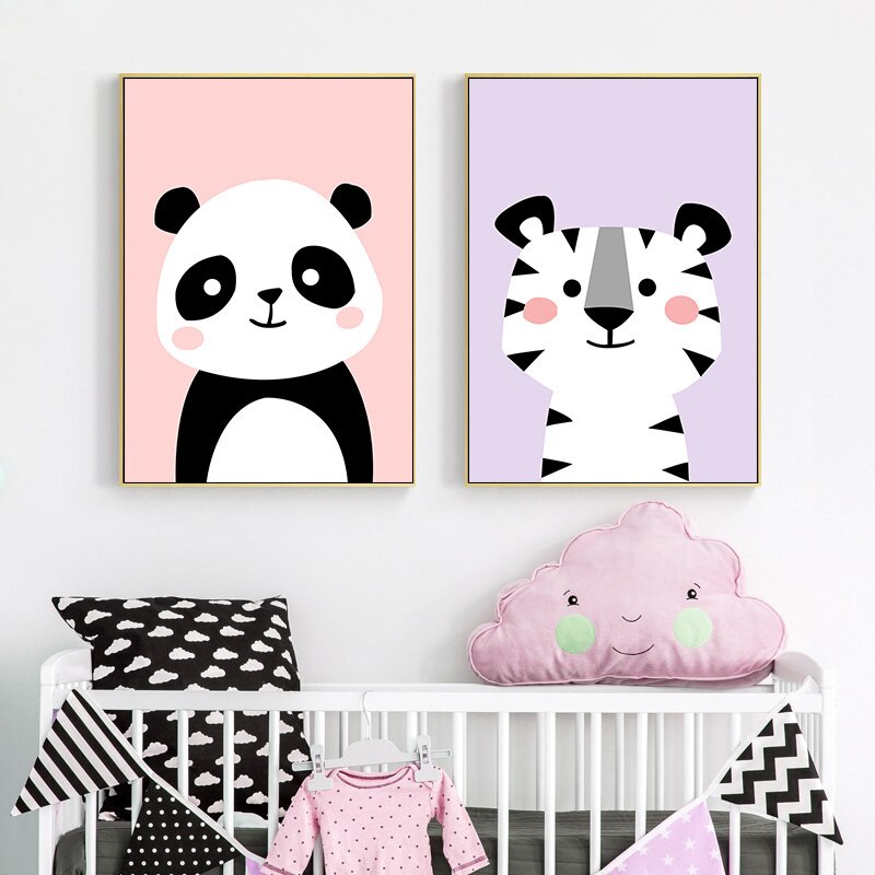 Pastel Colors Animal Portraits Set - 4 Seasons Home Gadgets