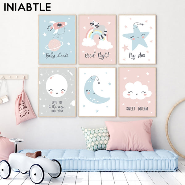 Rainbow Sweet Dream Wall Art Set - 4 Seasons Home Gadgets