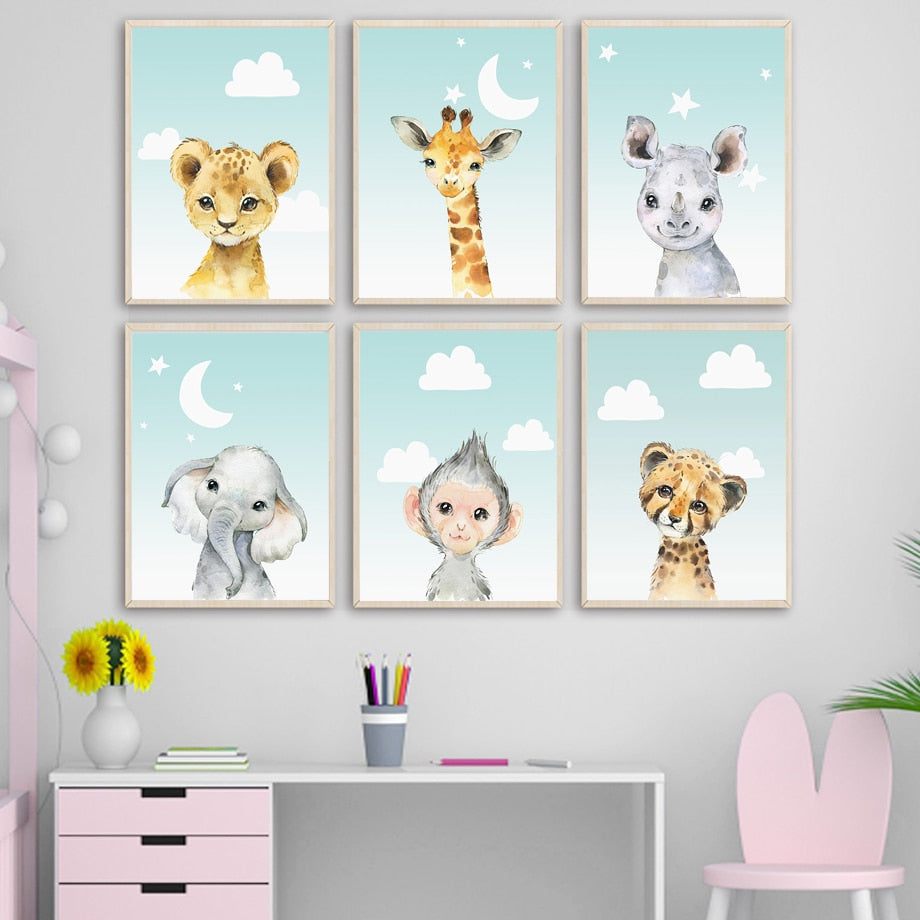 Blue Sky Safari Wall Art - 4 Seasons Home Gadgets