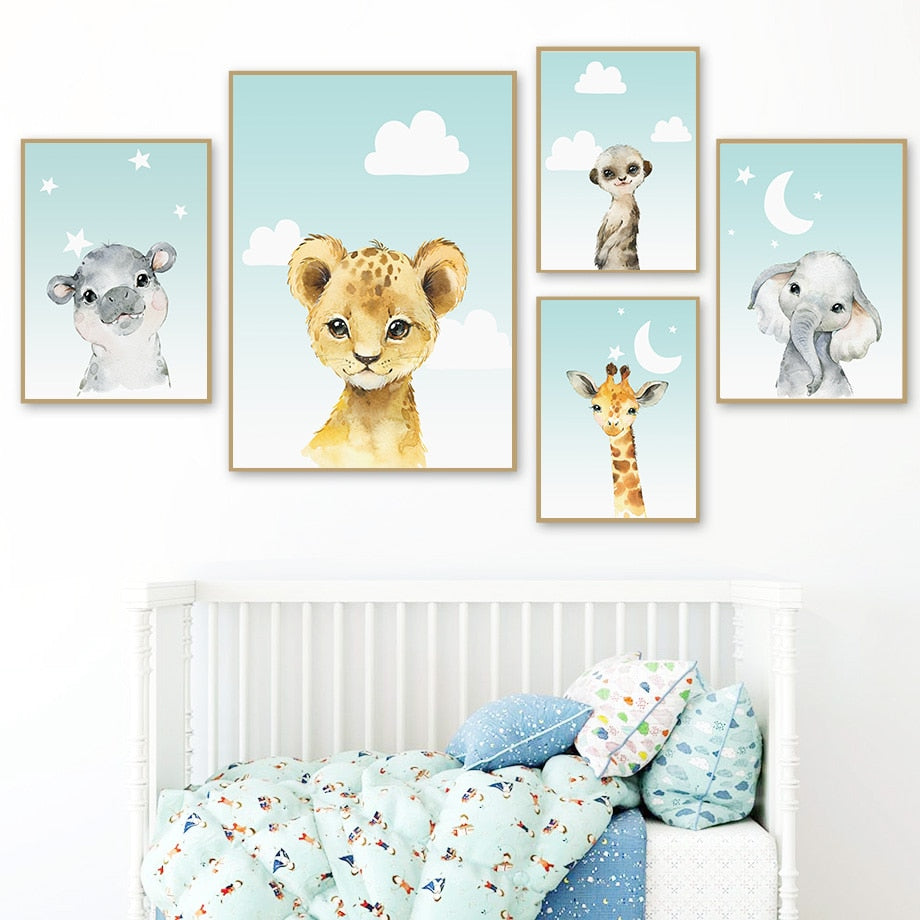 Blue Sky Safari Wall Art - 4 Seasons Home Gadgets