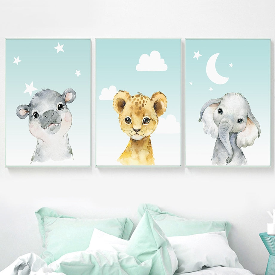 Blue Sky Safari Wall Art - 4 Seasons Home Gadgets