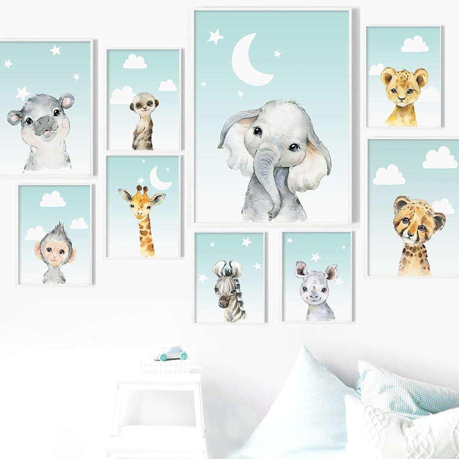 Blue Sky Safari Wall Art - 4 Seasons Home Gadgets