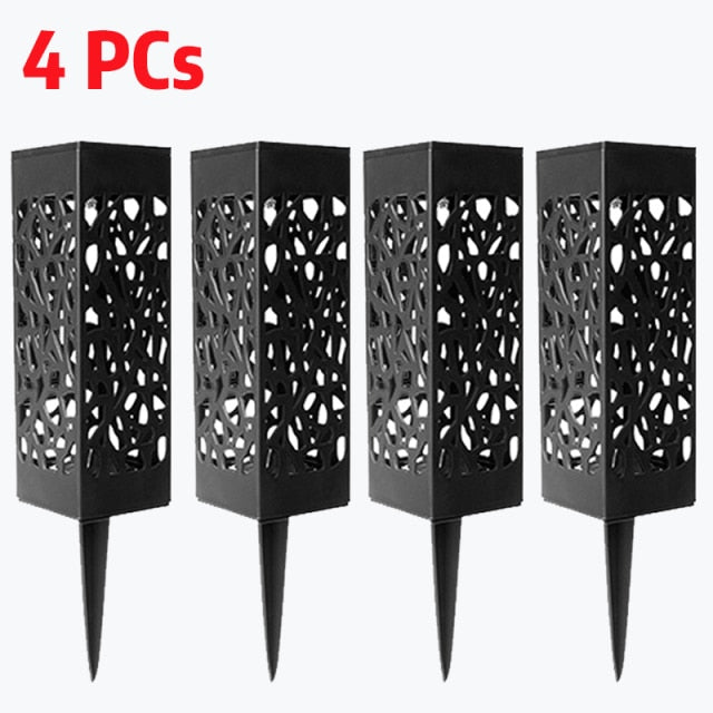 Black Solar LED Pathway Lights - 4 Seasons Home Gadgets