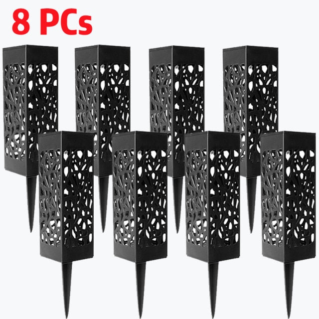 Black Solar LED Pathway Lights - 4 Seasons Home Gadgets