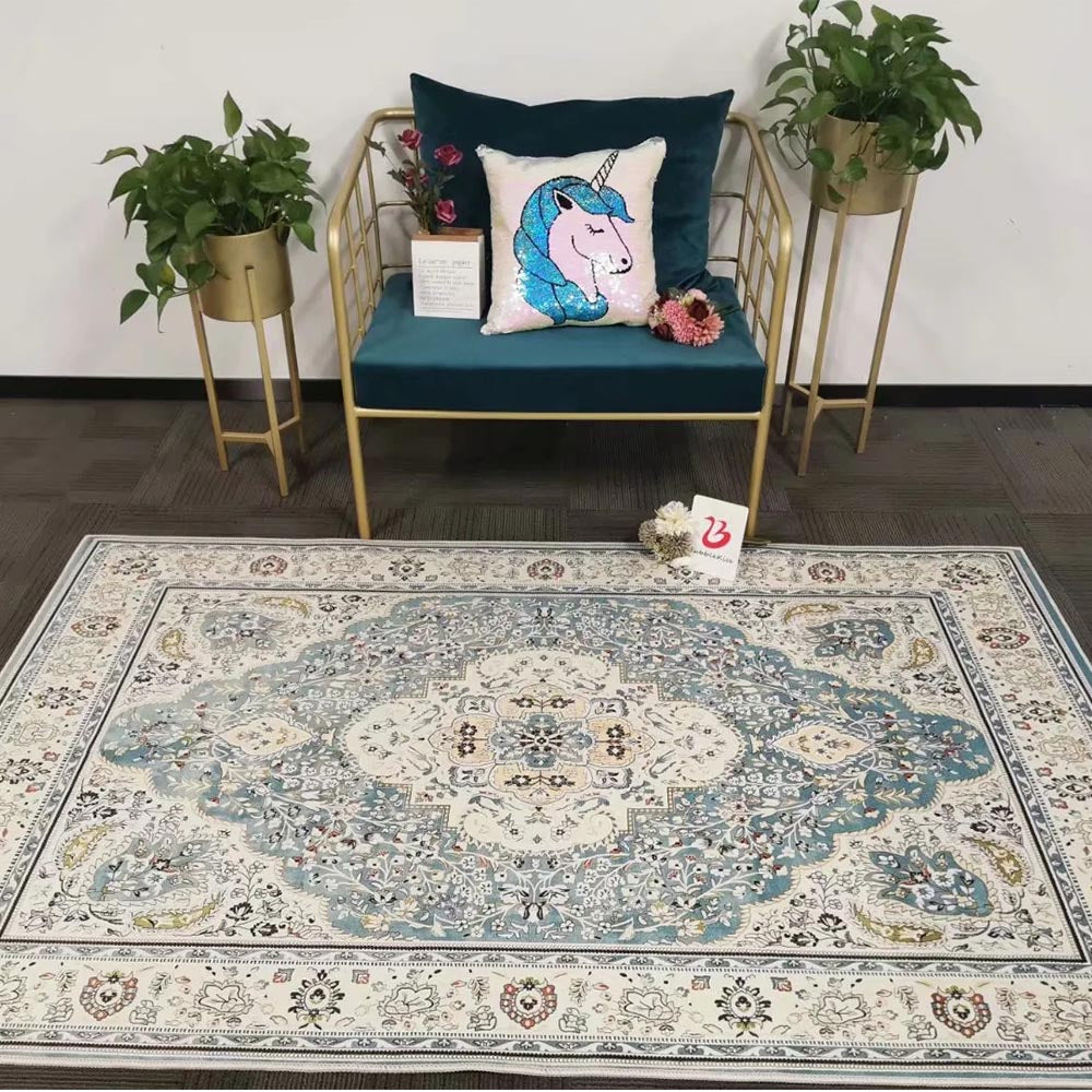 Oriental Blue Area Rug - 4 Seasons Home Gadgets