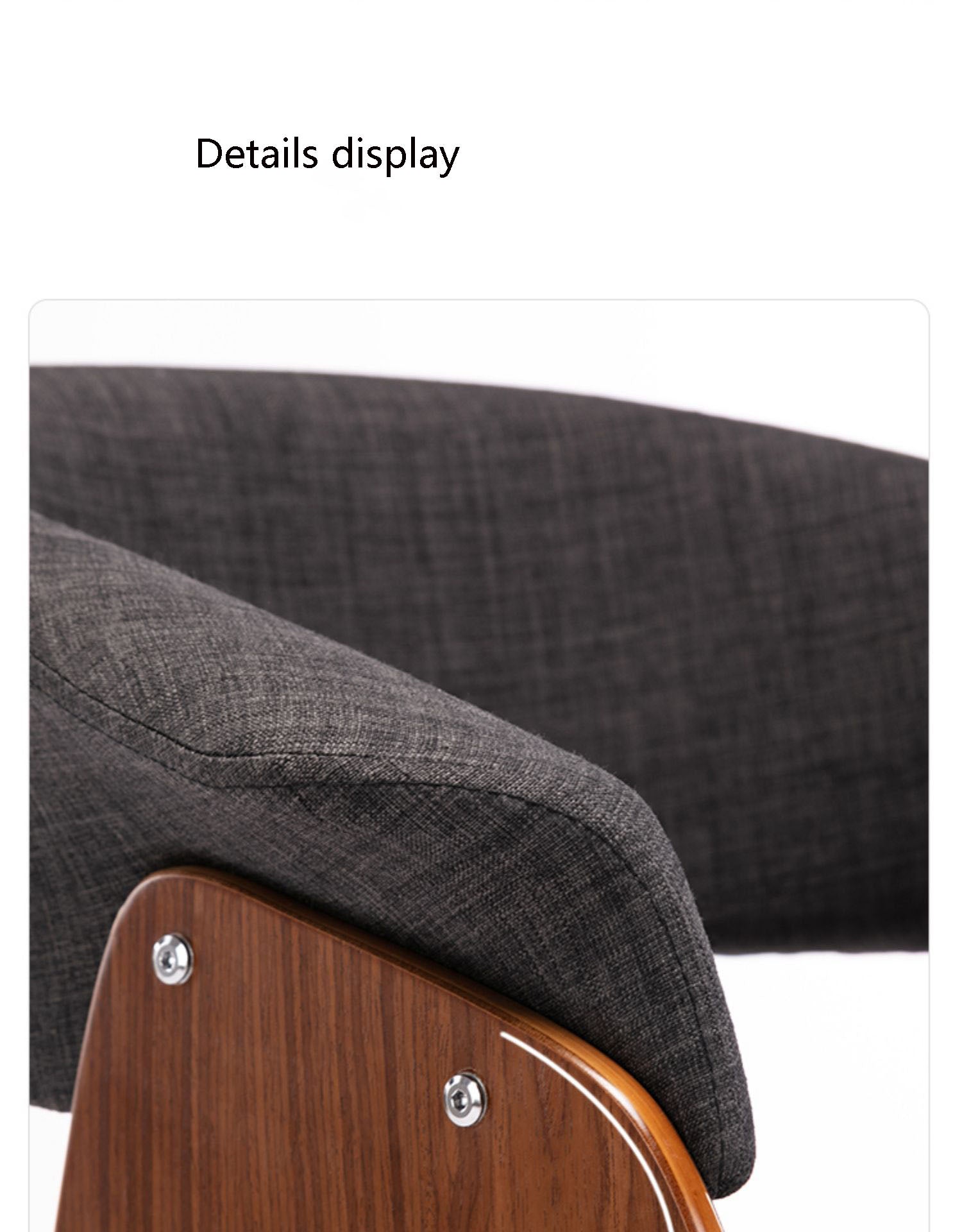 Walnut Wood Upholstered Arm Chair - 4 Seasons Home Gadgets