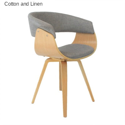 Walnut Wood Upholstered Arm Chair - 4 Seasons Home Gadgets