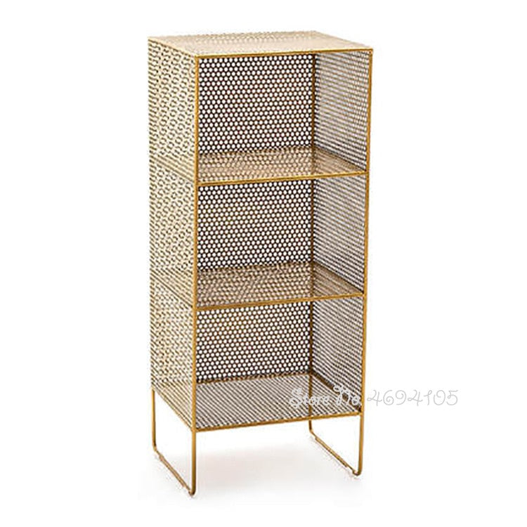 Gold Mesh Storage Shelves - 4 Seasons Home Gadgets