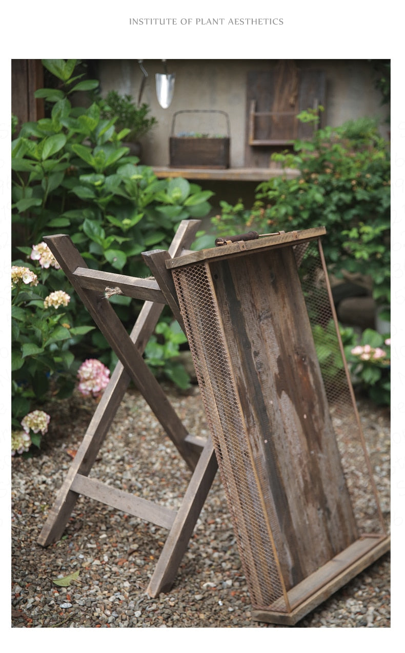 Retro Wood Flower Stand - 4 Seasons Home Gadgets