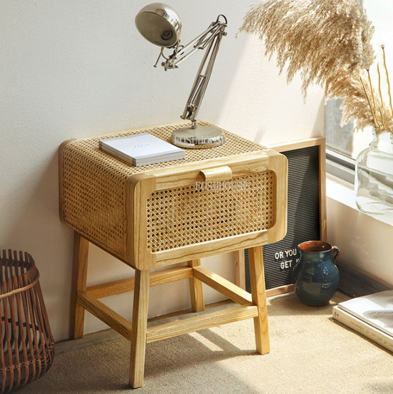 Rattan Bedside Cabinet - 4 Seasons Home Gadgets